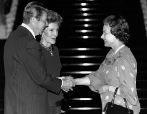 Queen Elizabeth June 1988 with American President Ronald Regan on State Visit to Britain Queen Elizabeth June 1988 with American President Ronald Regan on State Visit to Britain