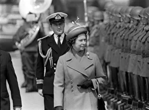 The Queen May 1980 on a state visit to Switzerland, she inspects troops at the Berne The Queen May 1980 on a state visit to Switzerland, she inspects troops at the Berne