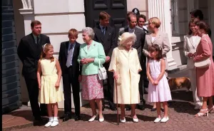 Queen Mother 98th Birthday Celebrations August 1998 Left to right Prince Andrew Queen Mother 98th Birthday Celebrations August 1998 Left to right Prince Andrew