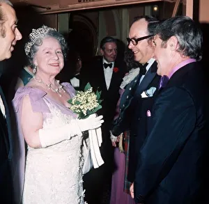 Queen Mother at the London Palladium with Eric Morecambe Ernie Wise Queen Mother at the London Palladium with Eric Morecambe Ernie Wise