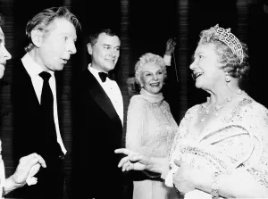 Queen Mother meets Danny Kaye Larry Hagman and his mother former actress Mary Martin at Queen Mother meets Danny Kaye Larry Hagman and his mother former actress Mary Martin at