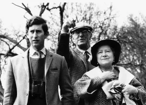 Queen Mother, Prince Charles and Duke of Beaufort at the Badminton Horse Trials Queen Mother, Prince Charles and Duke of Beaufort at the Badminton Horse Trials