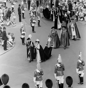 Queen Mother Prince Charles at Garter Procession Windsor June 1970 Queen Mother Prince Charles at Garter Procession Windsor June 1970