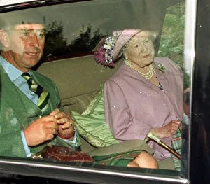 The Queen Mother and Prince Charles travel together to the Sunday service n memory of The Queen Mother and Prince Charles travel together to the Sunday service n memory of