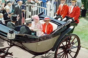 The Queen Mother and Princess Diana attend the first day of the Ascot races The Queen Mother and Princess Diana attend the first day of the Ascot races