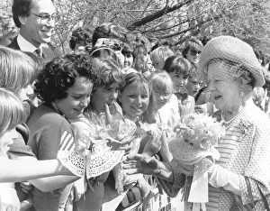 THE Queen Mother yesterday upstaged even the Bard on the eve of his big birthday THE Queen Mother yesterday upstaged even the Bard on the eve of his big birthday
