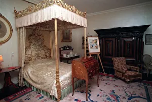 Queen Mothers bedroom where she was born in Glamis Castle Queen Mothers bedroom where she was born in Glamis Castle