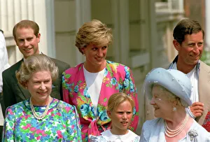Queen Mother's Birthday On her 90th Birthday outside Clarence House with Queen Mother's Birthday On her 90th Birthday outside Clarence House with