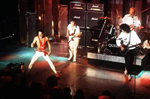 Queen the rock band at the Montreaux pop festival Dbase msi 1980s Queen the rock band at the Montreaux pop festival Dbase msi 1980s