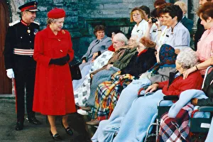The Queen visits Cardiff Castle for the investiture. She is pictured leaving the Castle The Queen visits Cardiff Castle for the investiture. She is pictured leaving the Castle