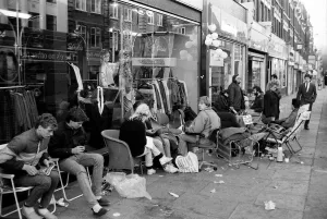 The queue outside Lunn Poly travel Agent to snap up a £ The queue outside Lunn Poly travel Agent to snap up a £