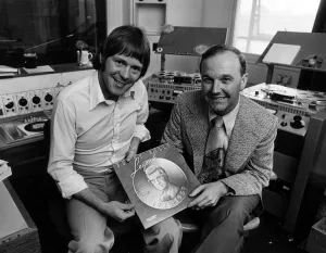 Radio Merseyside DJ Billy Butler with Mr Norman Petty. 10th September 1976 Radio Merseyside DJ Billy Butler with Mr Norman Petty. 10th September 1976