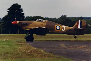 A RAF Hawker Hurricane IV takes off for the 1998 Sunderland Airshow A RAF Hawker Hurricane IV takes off for the 1998 Sunderland Airshow