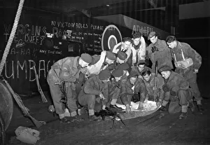 At an RAF station from which part of the great Allied airborne armada set out for Germany At an RAF station from which part of the great Allied airborne armada set out for Germany