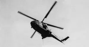 A RAF Westland Puma helicopter, flown by Flt-Lieut. George Blackie A RAF Westland Puma helicopter, flown by Flt-Lieut. George Blackie