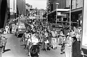 The Rag Week Parade marches down Northumberland Street, Newcastle after setting off trom The Rag Week Parade marches down Northumberland Street, Newcastle after setting off trom