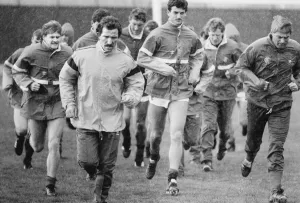 Rangers management team Graeme Souness and his no. 2 Water Smith lead from the front as Rangers management team Graeme Souness and his no. 2 Water Smith lead from the front as