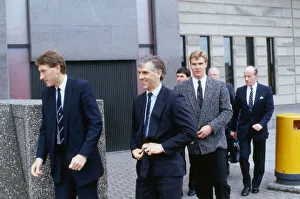 Rangers players 1988 arriving at court Graham Roberts Terry Butcher Chris Woods breach of Rangers players 1988 arriving at court Graham Roberts Terry Butcher Chris Woods breach of