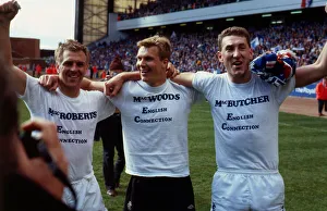 Rangers players celebrate winning League May 1987 Left to Right Graham Roberts Rangers players celebrate winning League May 1987 Left to Right Graham Roberts