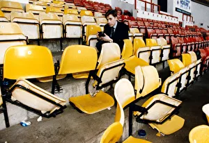 Rangers sales marketing executive Brain Main surveys the damage at the Broomloan Road Rangers sales marketing executive Brain Main surveys the damage at the Broomloan Road