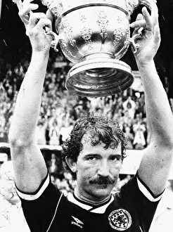 Rangers and Scotland football player Graeme Souness with the Sir Stanley Rous Trophy Rangers and Scotland football player Graeme Souness with the Sir Stanley Rous Trophy