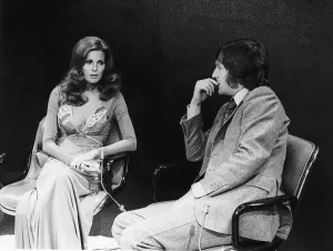 Raquel Welch and Michael Parkinson chat show host - November 1972 On his the BBC Raquel Welch and Michael Parkinson chat show host - November 1972 On his the BBC