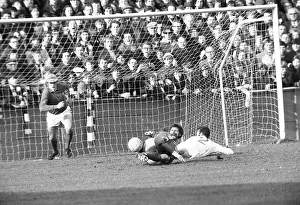 Ray Crawford scores second goal for Colchester during FA cup 1971 v Leeds FC Paul Reaney Ray Crawford scores second goal for Colchester during FA cup 1971 v Leeds FC Paul Reaney