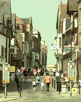 The recenlty pedestrianised Bridge Street in the centre of Evesham The recenlty pedestrianised Bridge Street in the centre of Evesham