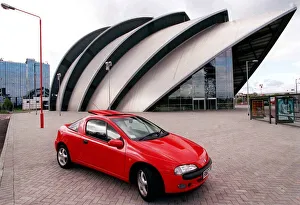 Red Vauxhall Tigra car May 1998 outside CLyde Concert Hall Aramadillo Red Vauxhall Tigra car May 1998 outside CLyde Concert Hall Aramadillo