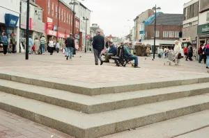Redcar High Street, 6th June 1995. Pesestrianised Redcar High Street, 6th June 1995. Pesestrianised