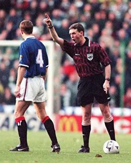 Ref Hugh Dallas during Celtic Rangers match January 1998 Ref Hugh Dallas during Celtic Rangers match January 1998