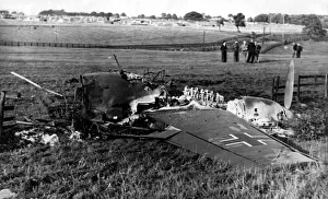 The remains of a German Messerschmitt Bf 109 fighter aircraft The remains of a German Messerschmitt Bf 109 fighter aircraft