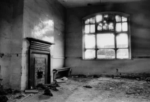 The remains of the waiting room of Blaydon Railway Station on 10th July 1977 which has The remains of the waiting room of Blaydon Railway Station on 10th July 1977 which has
