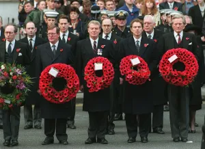 Remembrance Sunday Parade Cenotaph Whitehall London Front row left to right Malcom Remembrance Sunday Parade Cenotaph Whitehall London Front row left to right Malcom