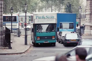 Removal vans pictured on the day Nigel and Therese Lawson move out of Downing Street Removal vans pictured on the day Nigel and Therese Lawson move out of Downing Street
