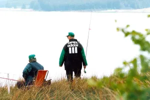Republic of Ireland manager Jack Charlton at a fishing competition in July 1994 Republic of Ireland manager Jack Charlton at a fishing competition in July 1994