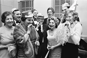Revellers attending a New Years Eve Ball in West Bromwich. 31st December 1970 Revellers attending a New Years Eve Ball in West Bromwich. 31st December 1970