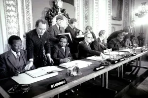 Rhodesia Final Agreement Signing The final agreement on the future of Rhodesia as Rhodesia Final Agreement Signing The final agreement on the future of Rhodesia as