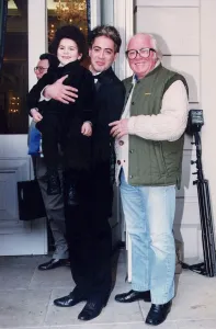Richard Attenborough with Robert Downey Jnr during filming of Charlie Chaplin - February Richard Attenborough with Robert Downey Jnr during filming of Charlie Chaplin - February