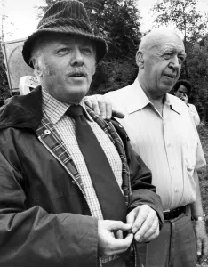 Richard Attenborough out shooting with 73 yrs old director Otto Preminger during filming Richard Attenborough out shooting with 73 yrs old director Otto Preminger during filming