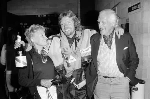Richard Branson with his parents after being rescued from The Virgin Atlantic Challenger Richard Branson with his parents after being rescued from The Virgin Atlantic Challenger