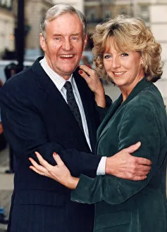 Richard Briers and actress Joanna Van Gysegher at TV photocall 28/11/1994 Richard Briers and actress Joanna Van Gysegher at TV photocall 28/11/1994