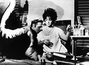 Richard Burton Actor with actress Liz Taylor in the film Divorce His Richard Burton Actor with actress Liz Taylor in the film Divorce His