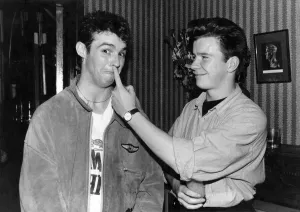 Rick Astley with Wet Wet Wet singer Marti Pellow in the Limelight Rick Astley with Wet Wet Wet singer Marti Pellow in the Limelight