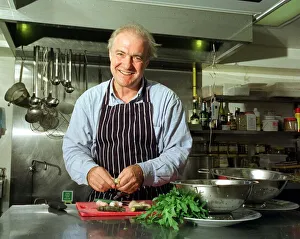 Rick Stein Chef TV Presenter June 1999 working in his kitchen Rick Stein Chef TV Presenter June 1999 working in his kitchen