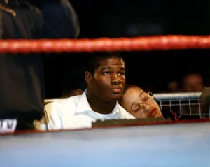 Riddick Bowe American Boxer at the ringside Riddick Bowe American Boxer at the ringside