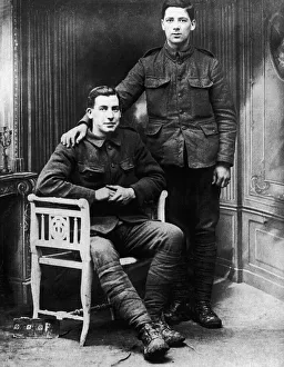 Riflemen Butterworth and Webb of the 1st Battallion Rifle Brigade circa 1914 Riflemen Butterworth and Webb of the 1st Battallion Rifle Brigade circa 1914