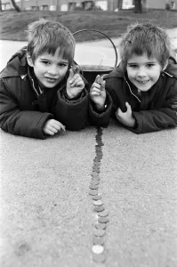 When you get right down to it... five-year old twins Simeon When you get right down to it... five-year old twins Simeon