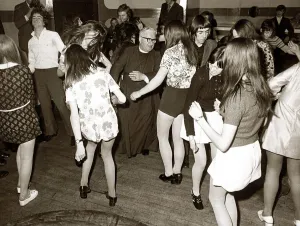 The Right Reverend the Bishop of Durham dancing with 15 year old Isobel Brennan The Right Reverend the Bishop of Durham dancing with 15 year old Isobel Brennan