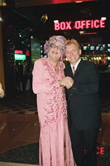Rik Mayall and Dame Edna Everage at Warner Bros Multicomplex Cinema. 13th January 1998 Rik Mayall and Dame Edna Everage at Warner Bros Multicomplex Cinema. 13th January 1998